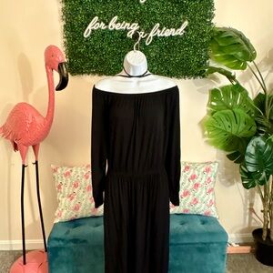 torrid Black Off-the-Shoulder Midi Dress